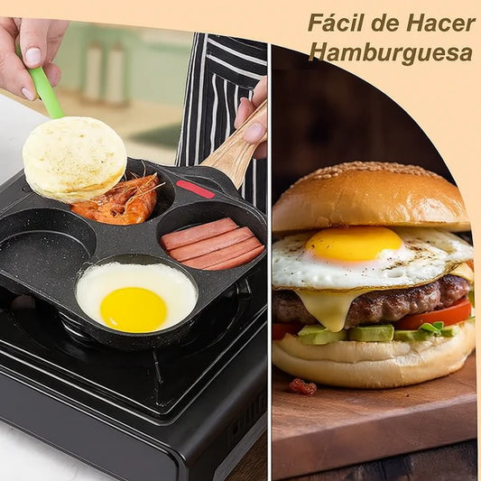 🍳 SARTÉN 4 EN 1 MULTIUSOS ANTIADHERENTE.